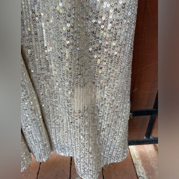 Mac Duggal sequin one shoulder dress style 26973 NWT nude size 4 - Picture 12 of 12